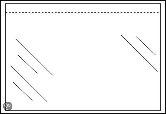 Paklijstenvelop 220x110mm DL 50 micron blanco