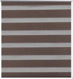 vidaXL Zebra rolgordijn 120x175 cm koffiebruin