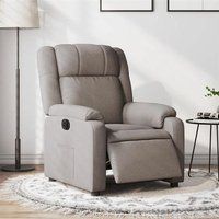 vidaXL Fauteuil verstelbaar elektrisch stof taupe