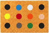 Merkloos Relaxdays Deurmat kokos - stippen - 60x40 cm - antislip