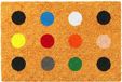 Merkloos Relaxdays Deurmat kokos - stippen - 60x40 cm - antislip