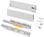 Emuca Buitenste lade Vertex Push Synchro, met 3D-verstelling, hoogte 131mm , 40kg, diepte 400mm, Sta
