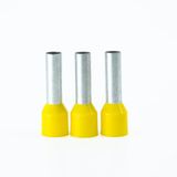 ERKO Kabelterminals Geleiderdoorsnede 6 mm2 Lengte 12 mm 100 stuks Professionele Gegalvaniseerde Koperen Kabelterminals met Polyamide Isolatie, Kabelconnectoren voor Elektriciens
