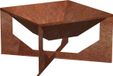 CORGARDEN Vento, brasero de jardin, 50 x 50 x 30 cm, acier Corten