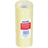 Dohe Transparant plakband, 8 stuks, 1,9 cm x 33 m, voor het verpakken van dozen, verzending of verhuizing, sterke 45 micron lijm, kantoormateriaal