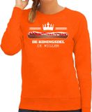 Bellatio Decorations Koningsdag sweater voor dames - oranje - katoen - Vrouwen - Volwassenen - Machinewas 30 °C