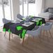 Bonamaison Tafelkleed, Anti-Mold, Sneldrogend, Waterdicht, 100% Polyester Tafellaken, Neon groene rook, 140 x 200 Cm