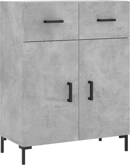 VidaXL Dressoir 69,5x34x90 cm Bewerkt Hout Betongrijs