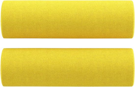 vidaXL Sierkussens Lichtgeel Stof 15x50 cm