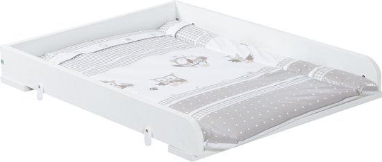 roba Baby 'Owl Babies' Aankleedbord met Universele Aankleedmat voor Wasmachine, Beige