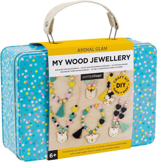 Petit Collage Knutselset Voor Sieraden Animal Glam - 12-delig