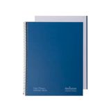 Navigator A4-notitieboek met geëxtrudeerd deksel, 1-regel, rood, een gekleurde rand, 80 gram papier, 80 microgeperforeerde vellen, 4 boren, spiraalsluiting, papier van premium kwaliteit