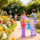 Eddy Toys Bellenblaas Pistool - Bellenblaasoplossing 45 ml - Werkt op Batterijen (2x LR41/AG3 Inbegrepen) - Kunststof - 4 Assorti - Blauw/Groen/Roze - 17,5 x 5,8 x 15,8 cm