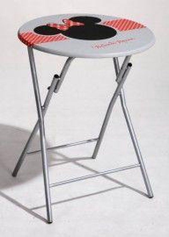 Minnie Mouse Opklapbare Tafel Rond - Grijs/Rood - 60 cm