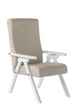 Stoel ESSEGI SRL Fiammta Relax Stoel Wit Gelakt Hout Stof Touw Afneembaar