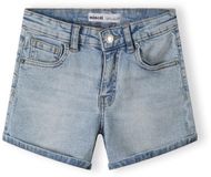 Minoti Korte Spijkerbroek Meisjes Hoge Taille Katoen Blauw