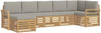 vidaXL Ensemble de canapé d'extérieur 7 pièces Blanc et Gris clair