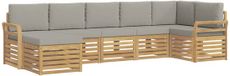 vidaXL Ensemble de canapé d'extérieur 7 pièces Blanc et Gris clair