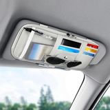 Bol Pare-soleil Organiseur Intérieur de Voiture Accessoire en Cuir - Sac de Rangement Sac à Main pour Cartes Permis de Conduire - Clés Téléphone Facture Document. Organiseur de voiture