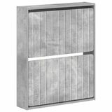 vidaXL Wandgemonteerde Schoenenkast ZWOLLE 71 x 17 x 86 cm Betongrijs