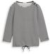 Tom Tailor - Chemise à manches longues avec détails boutonnés - Taille M - rayure régulière blanc cassé marine