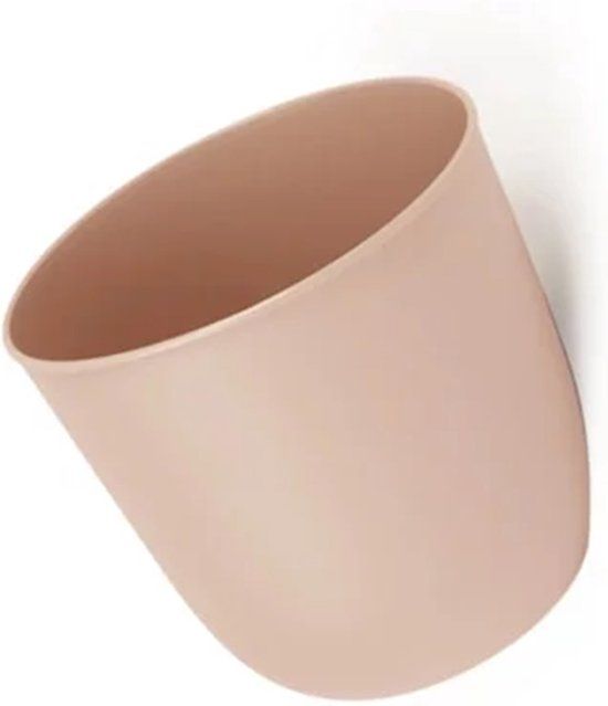 QUVIO Bloempot voor aan de wand - Diameter 15 cm - Poederroze