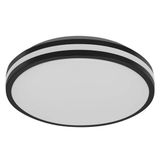 Osram ORBIS Caleb LED Plafondlamp 295mm, 16W, 3000K warm wit, Zwart, Metaal met Kunststof ring, IP20