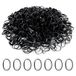1500 Icecat 1500 stuks haarelastiekjes, zwart, mini-elastische haarband, mini-rubberen haarelastiekjes, kleine wegwerp-rubberen haarbanden voor vlechten en opgestoken