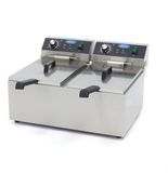 Maxima Gastrofriteuse - 2 x 11 liter - 2 manden - Geschikt voor maximaal 2,8 kg friet