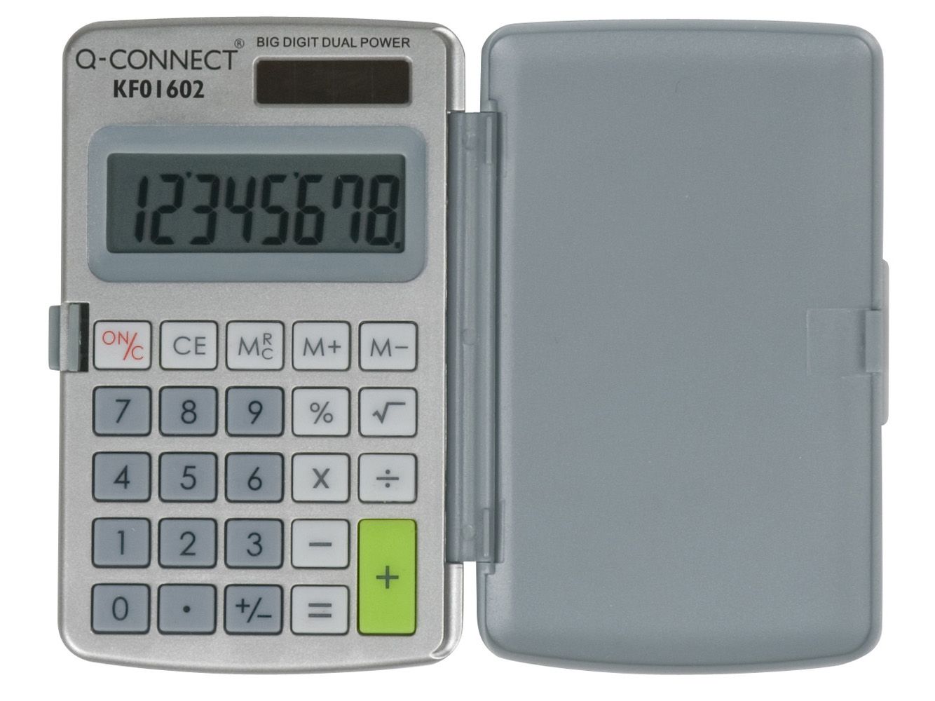 Q-CONNECT KF01602 Pocket Calculator - Grey/White