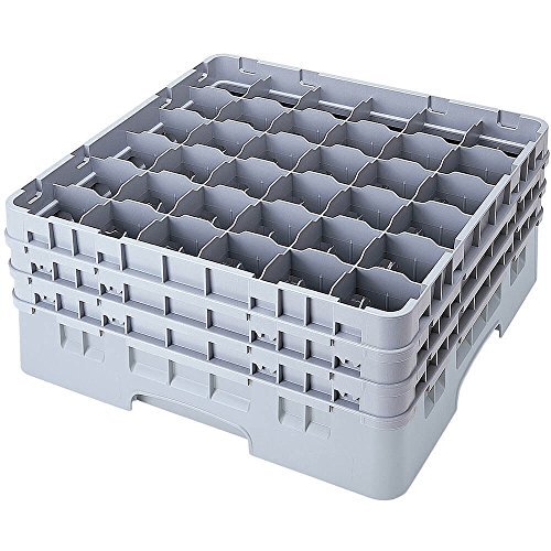 Cambro Voetglaskorf m/3 opzetstukken 500x500 H 225mm max 174mm 36 comp. Cambro 36S638-119 Sherwood Green