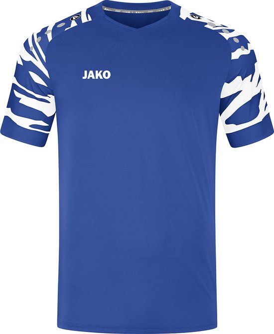 JAKO Shirt Wild - Korte Mouw - Royal-Wit - Maat L