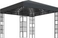vidaXL Prieel met LED-lichtslinger 3x3 m antracietkleurig