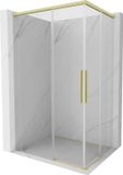 Mexen Rox Duo cabine de douche coulissante 110 x 85 cm, transparent, or brossé