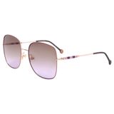 Carolina Herrera Zonnebril Uniseks CH 0035/S Blauwe Lenzen Zwart/Zilverkleurig/Wit/Transparant/Roze/Rosékleurig/Rood/Paars/Oranje/Multi/Groen/Grijs/Goudkleurig/Geel/Crème/Bruin/Blauw Frame