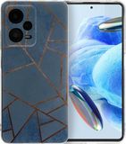 iMoshion Hoesje Xiaomi Redmi Note 12 Pro - Blue Graphic - Siliconen Back Cover
