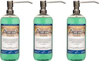 Claudius Cosmetics B.V. Body & Hair Hamam 1 liter met 3 RVS zilverkleurige pomp - set van 3 stuks