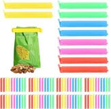 Fermetures éclair premium pour sacs en plastique - 80 pièces - Clips réutilisables et colorés pour emballages alimentaires