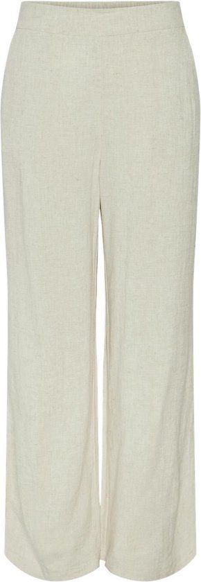 PIECES PCVINSTY HW LINEN Broek - Oatmeal - Dames - Maat W28/L30
