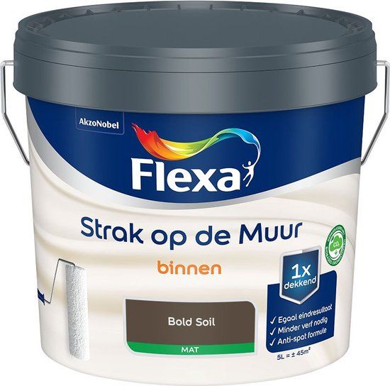 Flexa Strak op de Muur Muurverf Mat - Bold Soil - 5 L