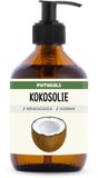 Puturals Kokosolie 100% Biologisch - 300ml - Koudgeperst en Puur - MCT Olie voor Huid, Haar en Massage - Kokosolie Vloeibaar - Glazen Fles met Pomp