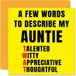 Onbeleefde verjaardagskaarten voor tante - Weinig woorden beschrijven Tw* t - Joke Happy Birthday Card voor tante uit nichtje neef, tante plagerij verjaardagscadeaus, 145 mm x 145 mm offensieve