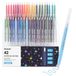 Grabie Glitter Gelpennen, 42 Unieke Kleuren met Zilveren Sparkle, Luxe Pennenset voor Volwassenen, Ideaal voor Tekenen & Journaling, Set van 42 Art Pennen