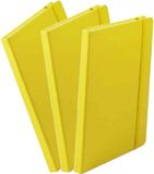 Merkloos Notitieboekje - A5 - Geel - 100 Pagina's - Hardcover - Elastiek
