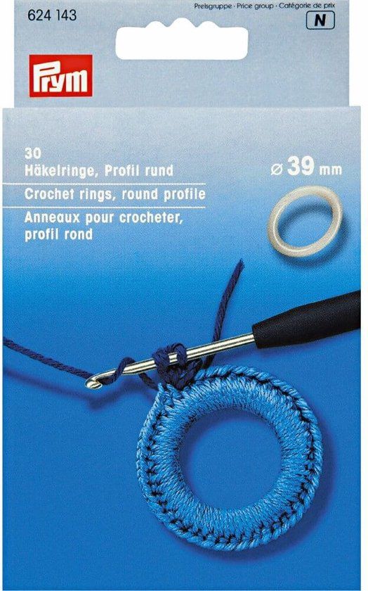 Prym Haakringen kunststof 39 mm - 30 stuks - Wit