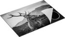 Chefcare Inductie Beschermer Hertenkop - Zwart Wit - 75x55 cm