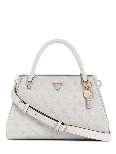 GUESS Noelle II Luxury Satchel Bone Logo beige handtas schoudertas