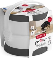 Curver Voedselcontainer Travelkit Hond en Kat - 1,5L - Wit/grijs