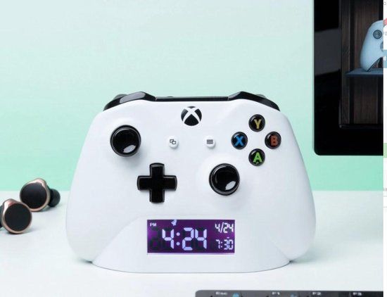 Paladone Products Ltd Xbox Controller Tafelklok - Wit - Games Merchandise - Digitaal Display