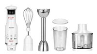 MPM MBL-28 handmixer met accessoires, 500 W, 0,6 l, roestvrij staal, wit